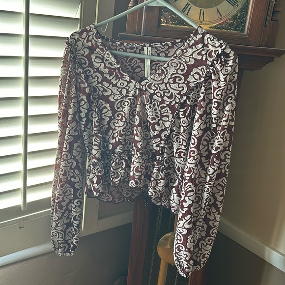 Long sleeve anthropology blouse - Picture 3 of 7